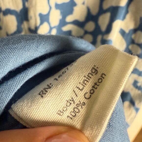 Mirth Coba Blue Mosaic Print V-Neck Kaftan Boho Coastal Beach Maxi Dress Size M - Picture 10 of 11